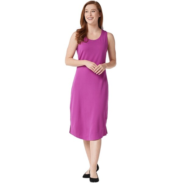 sleeveless knit midi dress