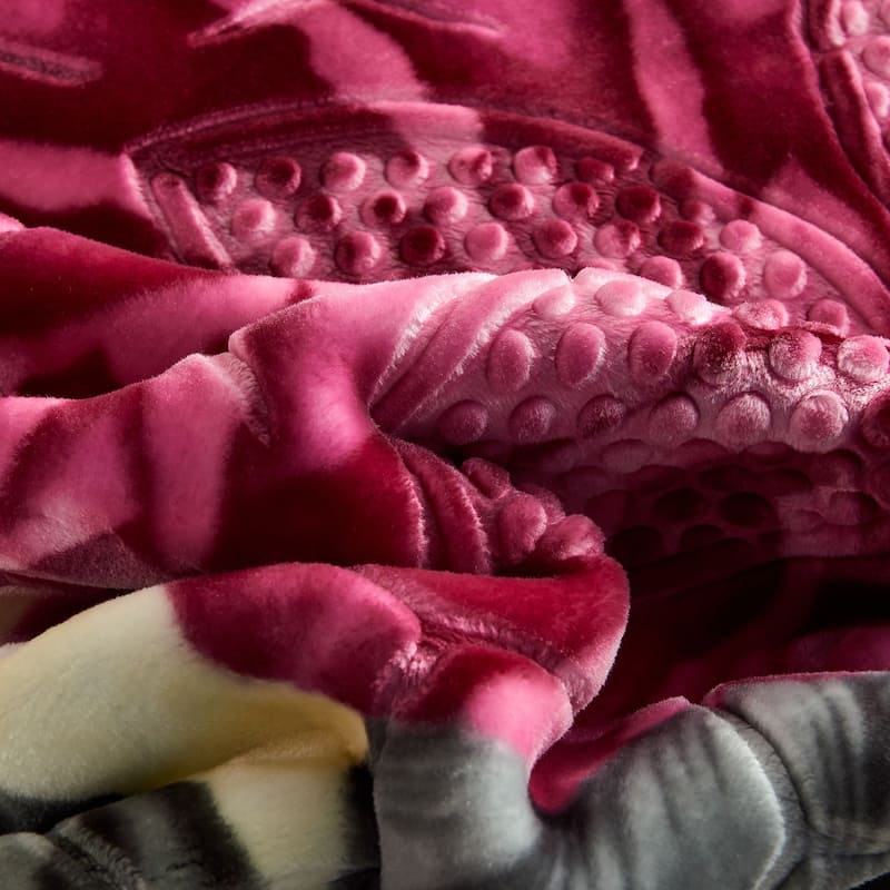 2 Ply A&B Printed Raschel Bed Blanket 85" x 95"-10 Pounds