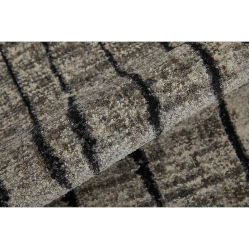 Grand Bazaar Kiba Machine Made Abstract Transitional Area Rug