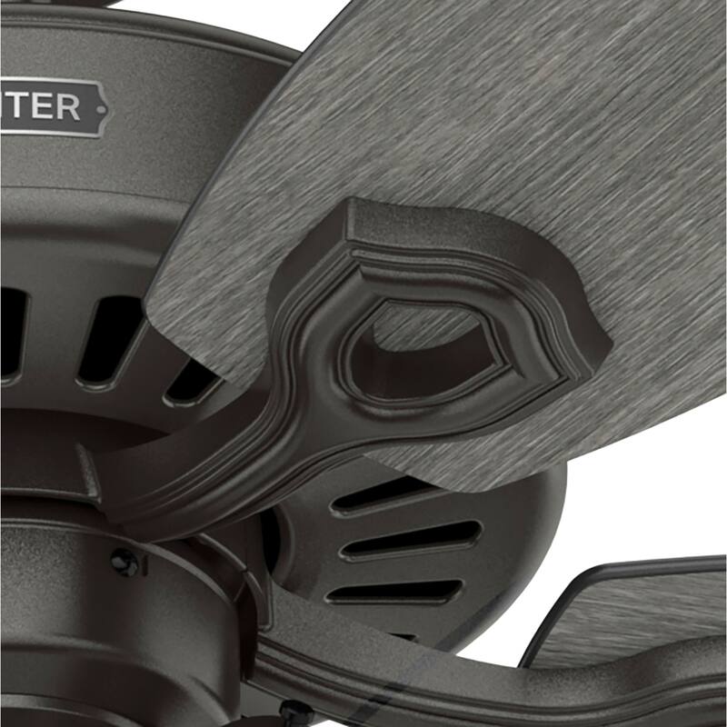 Hunter 52" Builder Ceiling Fan with LED Light Kit and Pull Chain - DC Motor - Casual, Traditional - ENERGY STAR