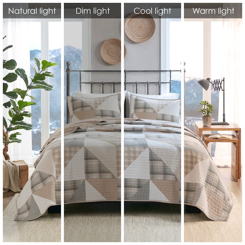 Woolrich Olsen 3 Piece Oversized Cotton Quilt Set