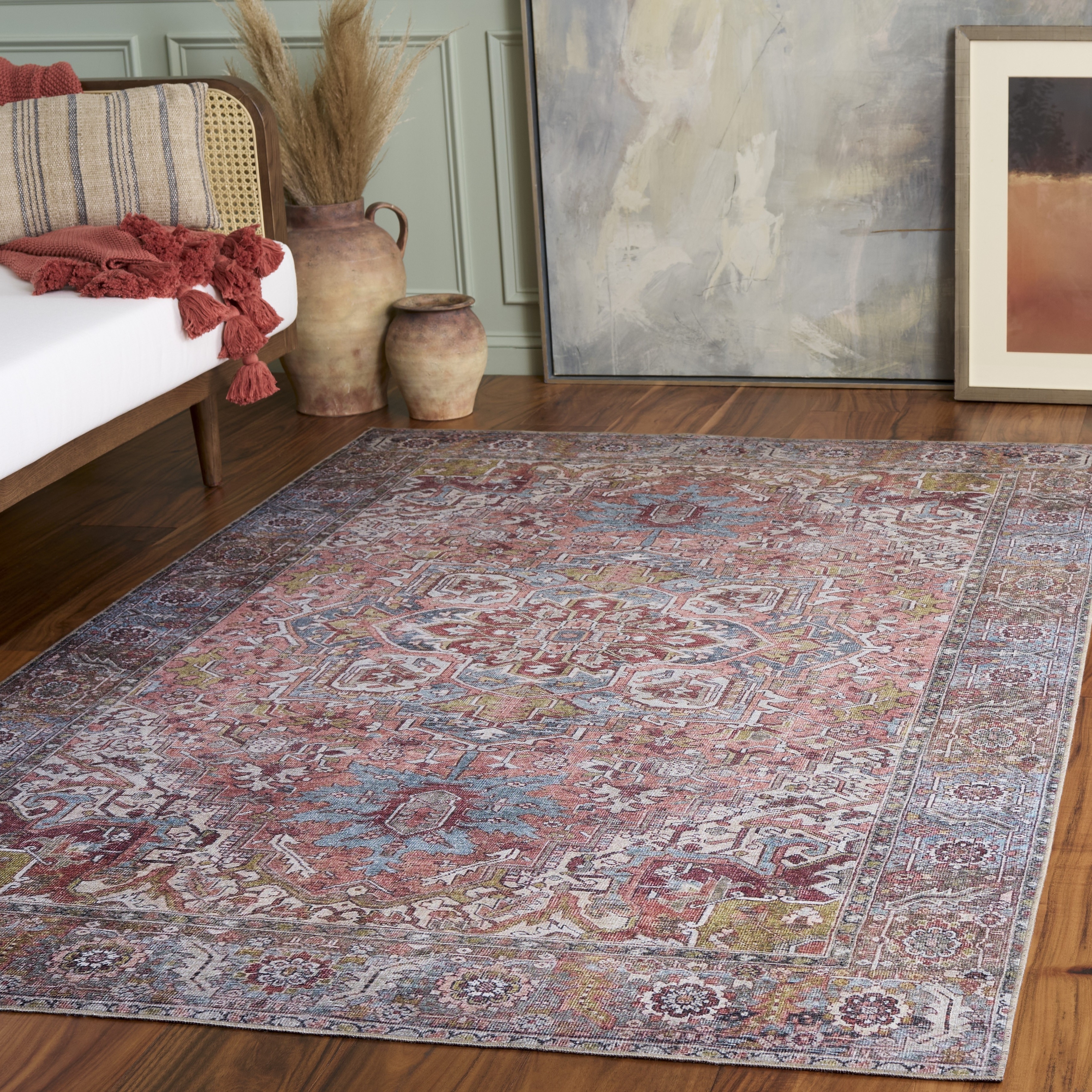 SAFAVIEH Vintage Heriz Regiena Machine Washable Rug