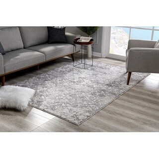 HomeRoots 8' X 11' Cream Toile Power Loom Area Rug - 5' Octagon - Bed ...
