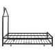 preview thumbnail 9 of 76, Metal Platform Bed With Twin Size Trundle,House-Shaped Headboard Design