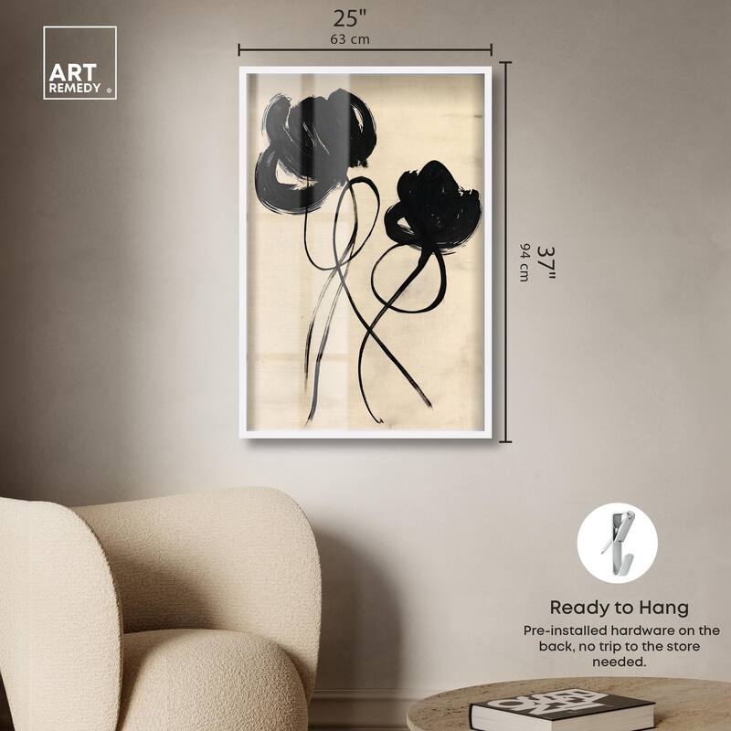Florals in the Minimal II Shadowbox by Art Remedy