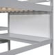 preview thumbnail 7 of 7, Full Size Wooden Loft Bed with Shelves, Desk, and Writing Board