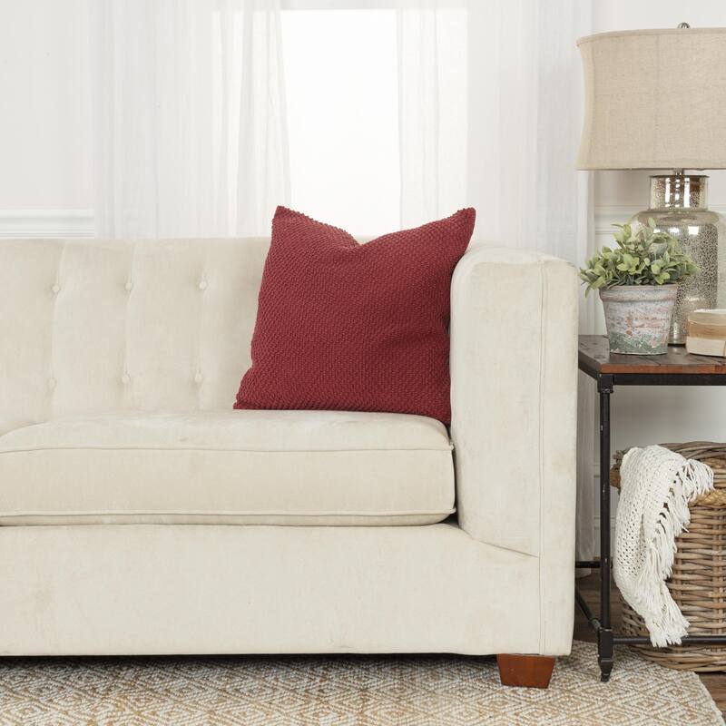 Rizzy Home Transitional Solid Light Texture Throw Pillow, 20-inch