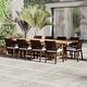 preview thumbnail 10 of 11, Amazonia Audrey 11pc FSC Wood Outdoor Patio Dining Extendable Set - 170" L x 100 W x 35" H Light Wood Finish
