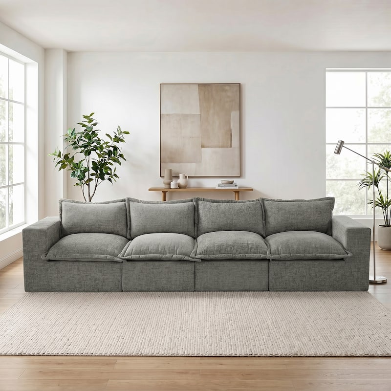 Comfy Cloud Couch Plush Modular Sectional Sofa For Living Room