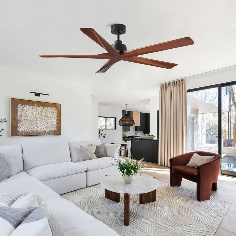 60" Black Lowe Profile Ceiling Fan without Light