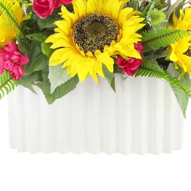 Mixed Floral with Sunflowers, Roses and Begonias - 18