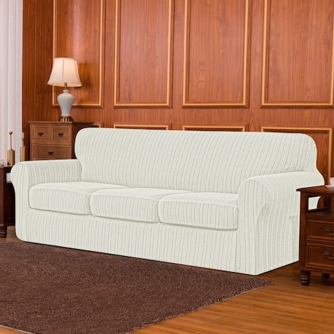 Subrtex Slipcover Stretch Sofa Cover with Separate Cushion Cover