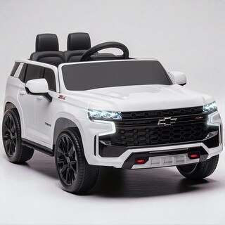 12V Chevrolet TAHOE Licensed Kids Electric Ride-On Car with Remote Control, Music, Lights, Horn, Suspension, for Ages 3-6