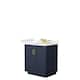 Option Dark Blue, Gold Trim, White Quartz Top