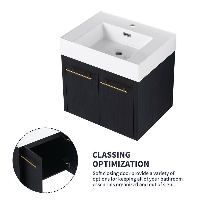 Wall-Mounted Bathroom Vanity with Sink