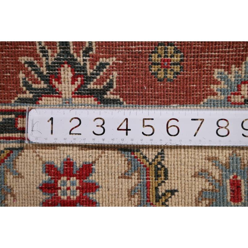 Kazak Accent Rug Handmade Traditional Orange Wool Carpet - 2'8" x 4'1"