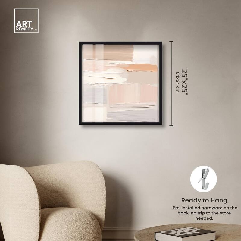Roseate Cream Tones III Shadowbox by Art Remedy