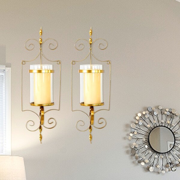 Wall chandelier candle holder top