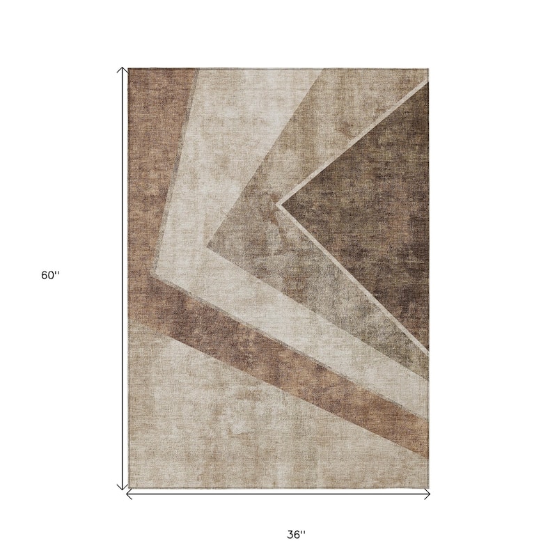 HomeRoots Geometric Transitional Rectangle Outdoor Rug