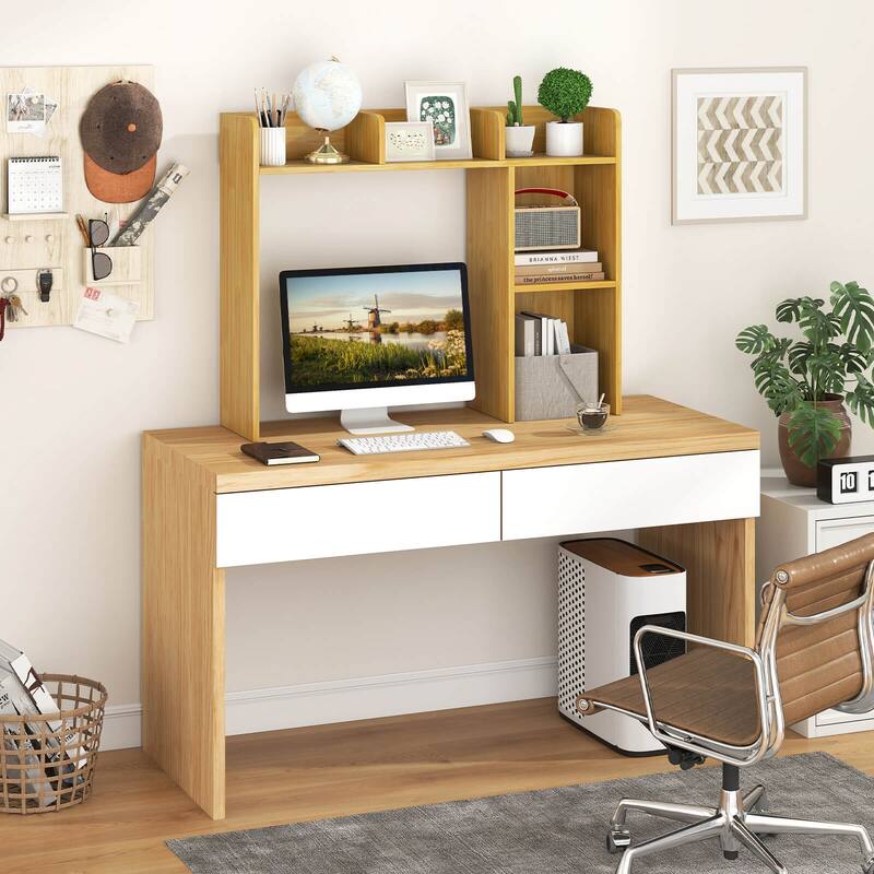 Costway Desk Bookshelf Desktop Storage Organizer Display Shelf Rack