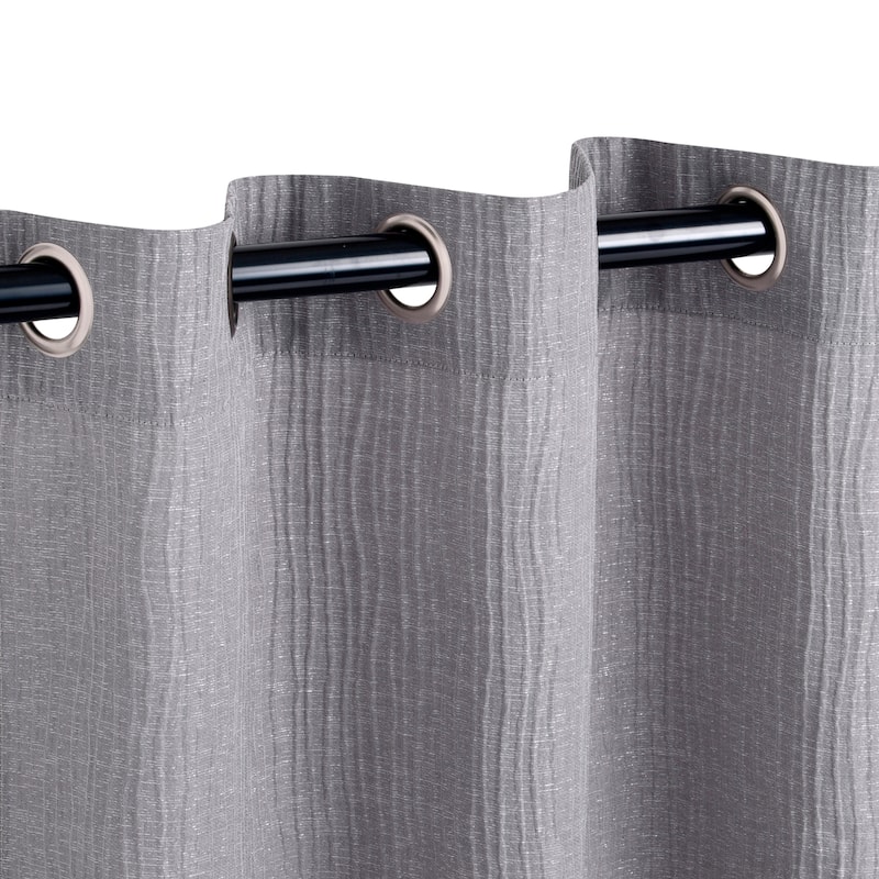 Superior Hebbe Cascade Jacquard Grommet Curtain Panel (Set of 2)