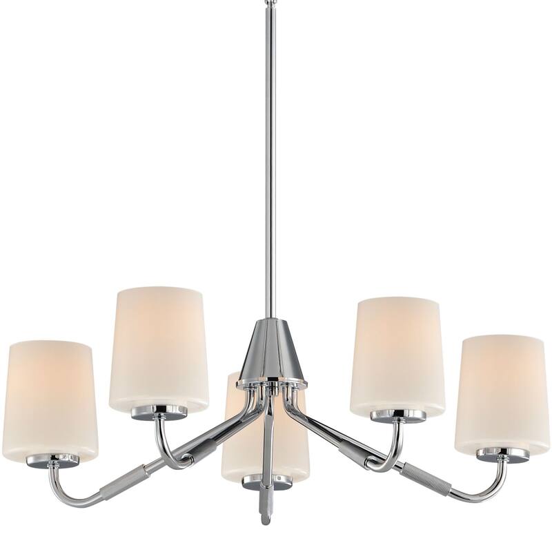 Maxim 12696WT Durham 5 Light 26" Wide Chandelier - Polished Chrome