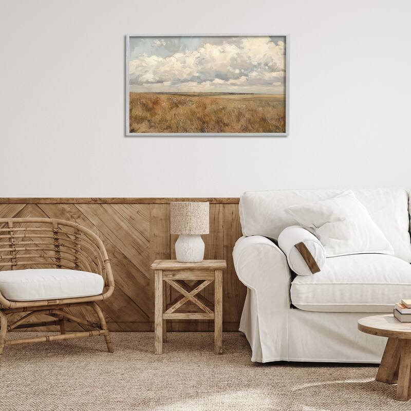 Stupell Wide Open Farm Field Framed Giclee Art Design By LSR Creative Studio