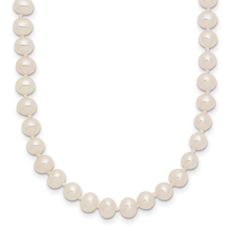 Curata 14k Yellow Gold Pearl clasp 4 4.5mm White Freshwater Onion Freshwater Cultured Pearl Bracelet 7.5 Inch