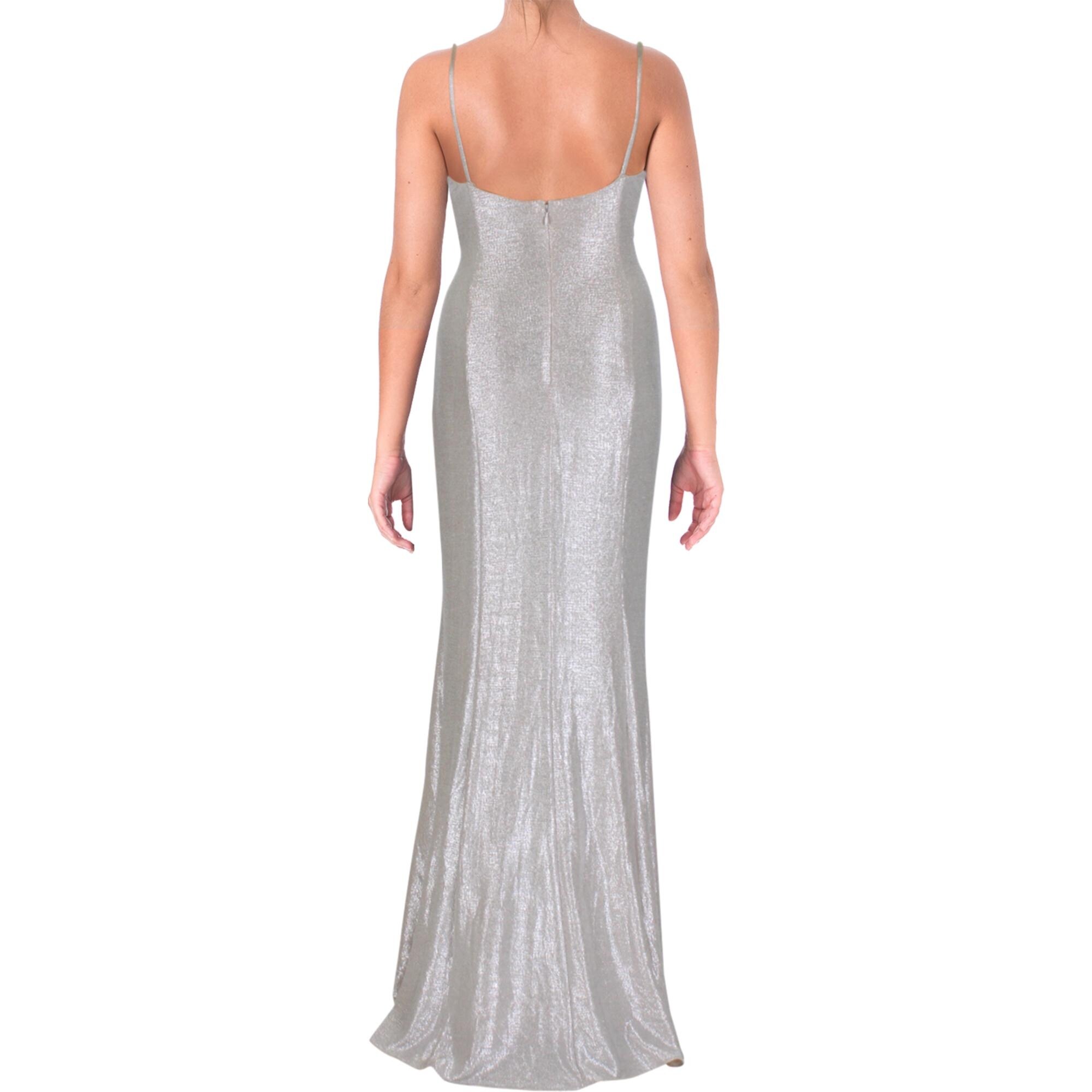 aidan by aidan mattox metallic knit mermaid dress