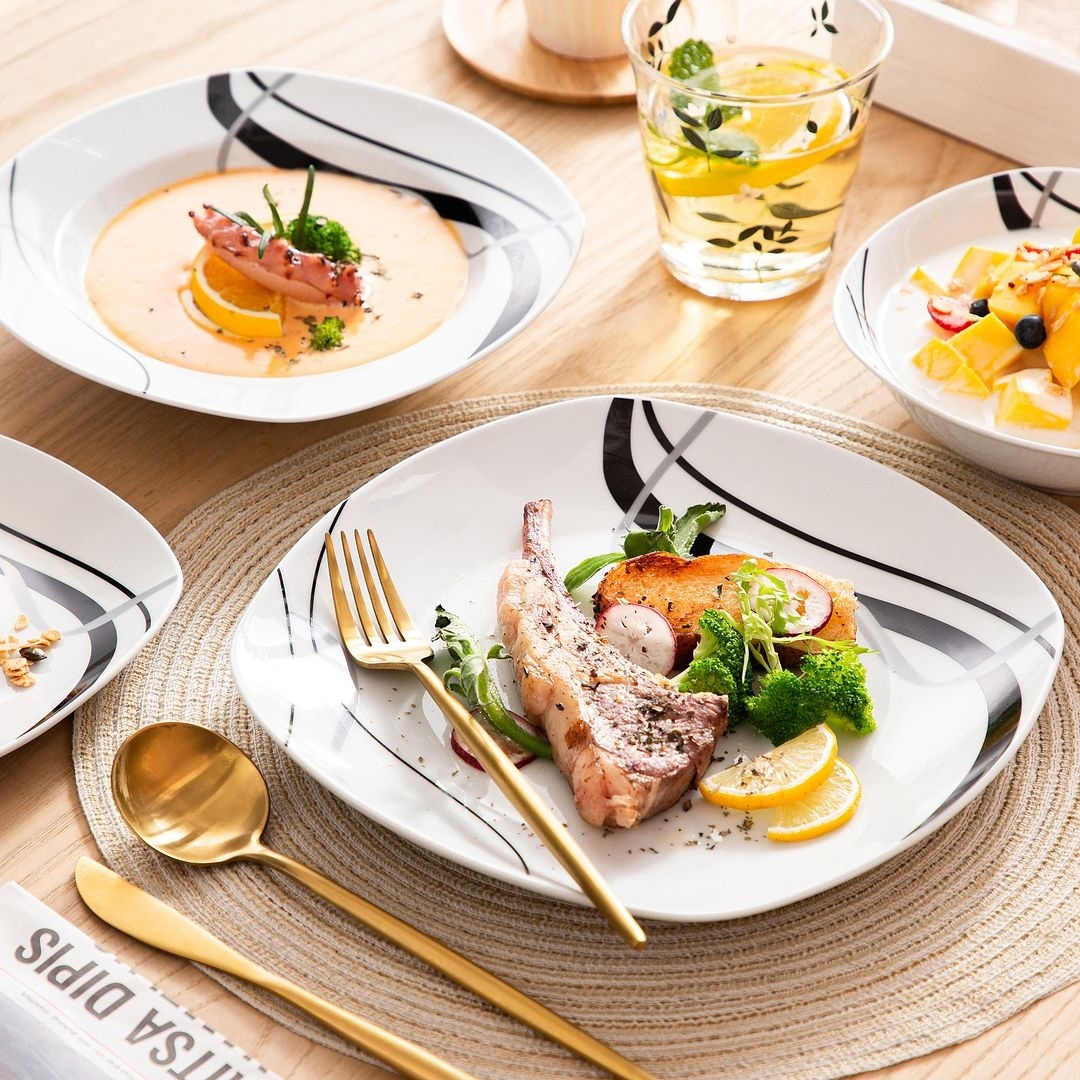 VEWEET Fiona Porcelain Dinnerware Set - Overstock - 32222310