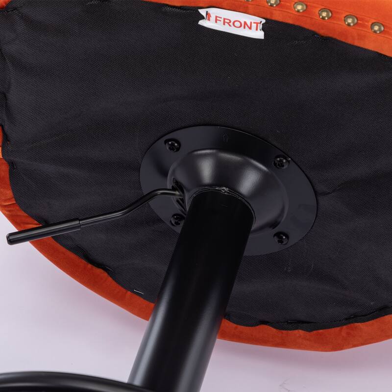 360° Swivel Velvet Barstools Set of 2 with Adjustable Seat Height