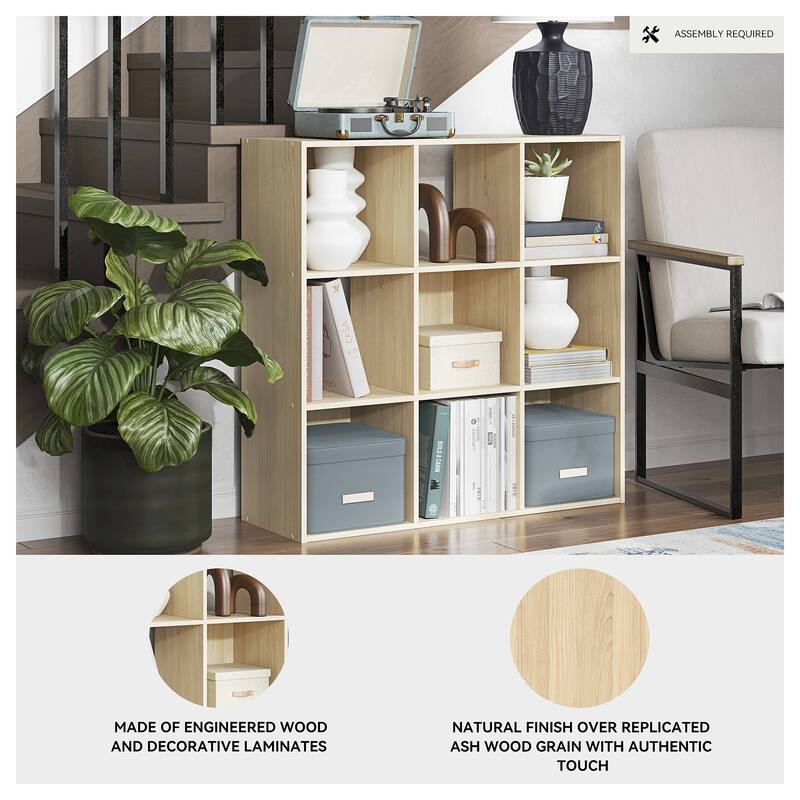 Signature Design by Ashley Piperton Brown 9 Cube Organizer - 35" W x 12" D x 35" H