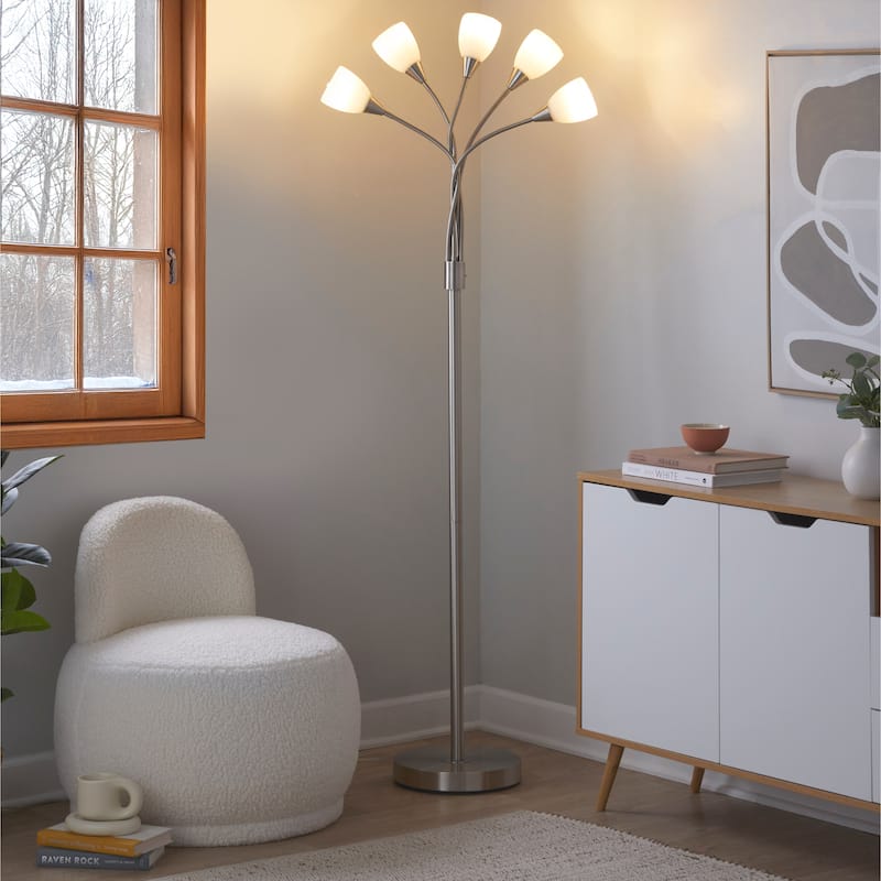 Led Medusa 71" Metal Floor Lamp 5 Arm