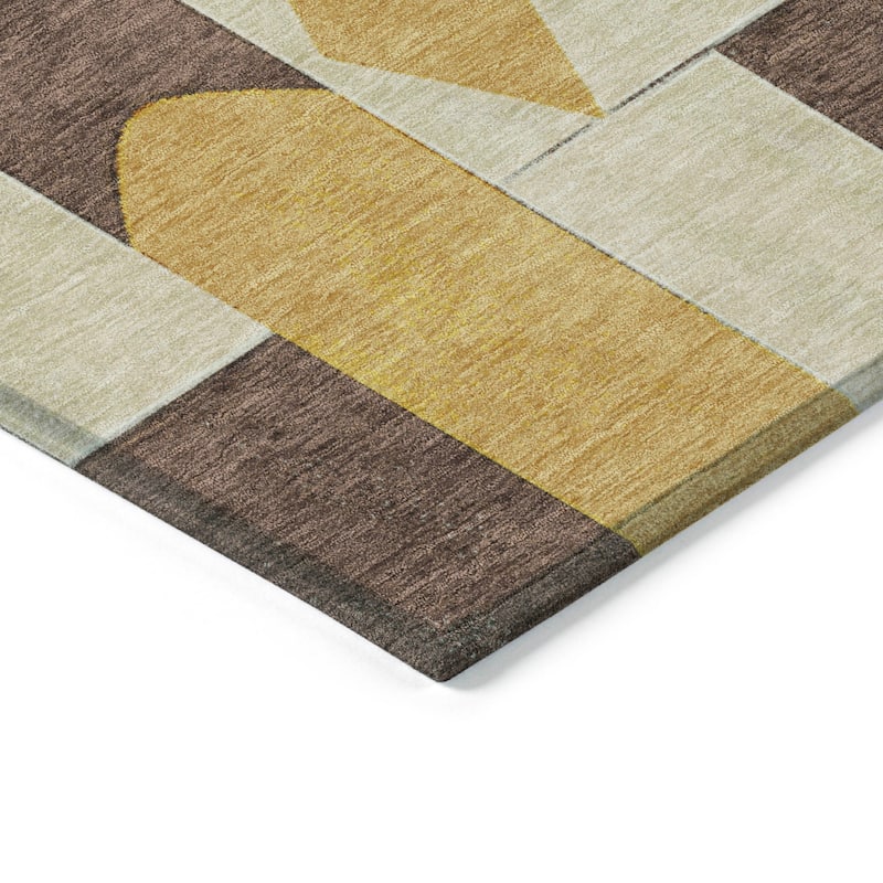 Machine Washable Indoor/Outdoor Casual Contemporary Chantille Rug