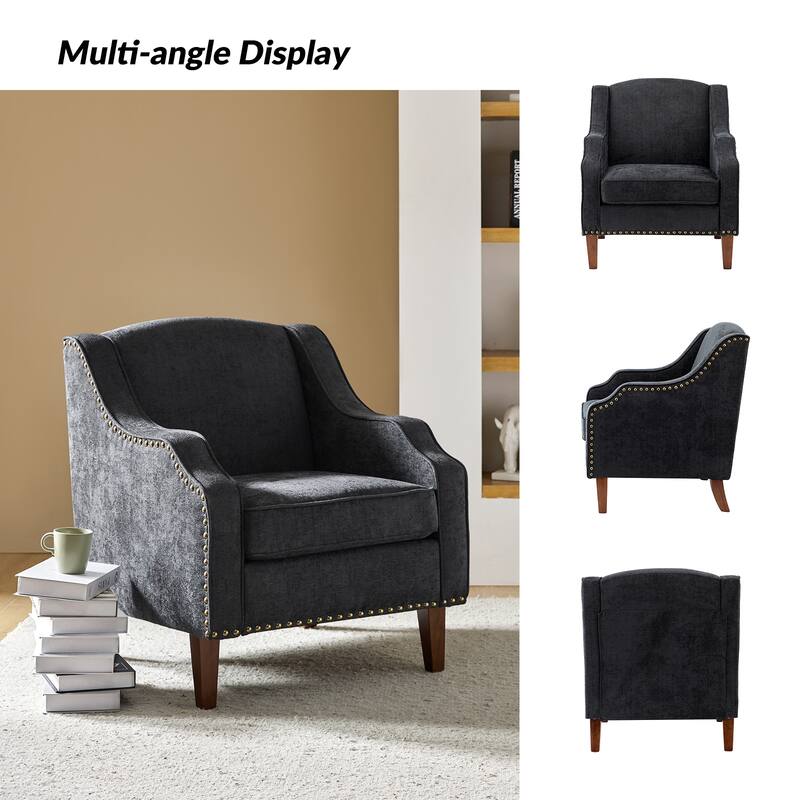 Lucretius Armchair with Nailhead Trim Set of 2 by HULALA HOME