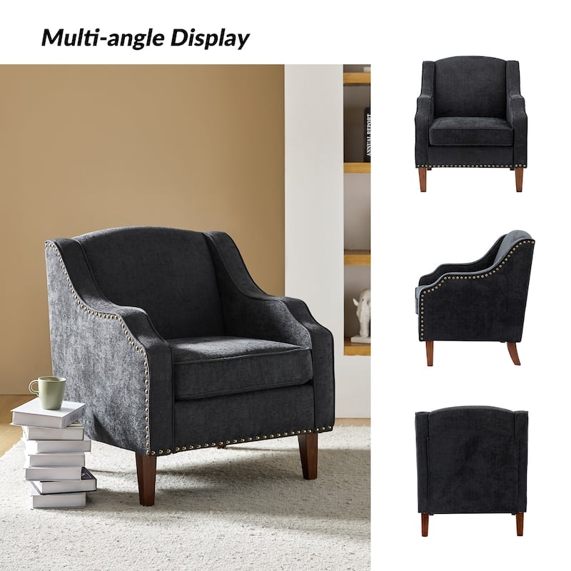 Lucretius Armchair with Nailhead Trim by HULALA HOME