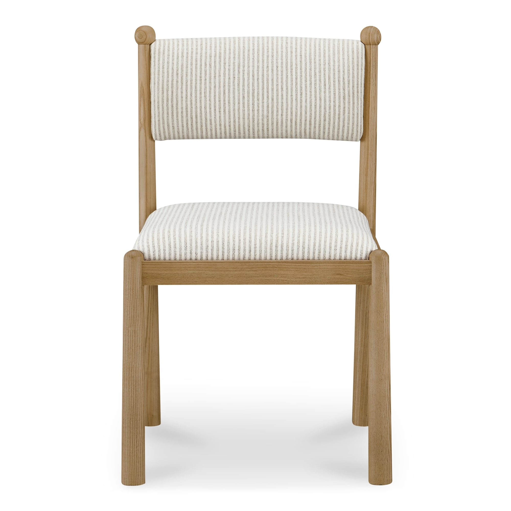 Solien Dining Chair, Striped Upholstery Solid Ash Wood Stripe