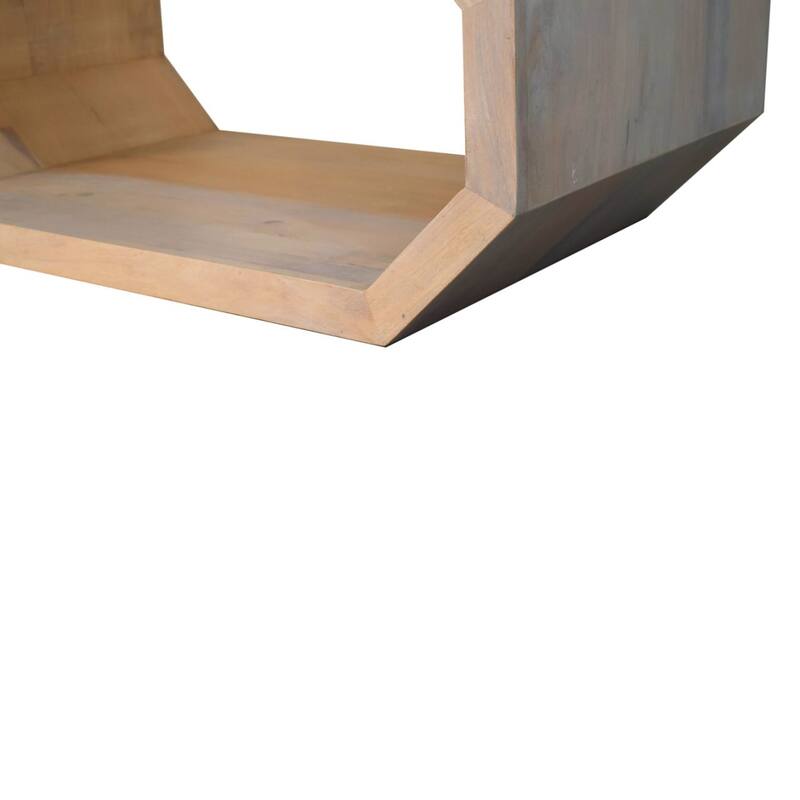 Artisan Furniture Solid Wood Hexagonal Marble Coffee Table