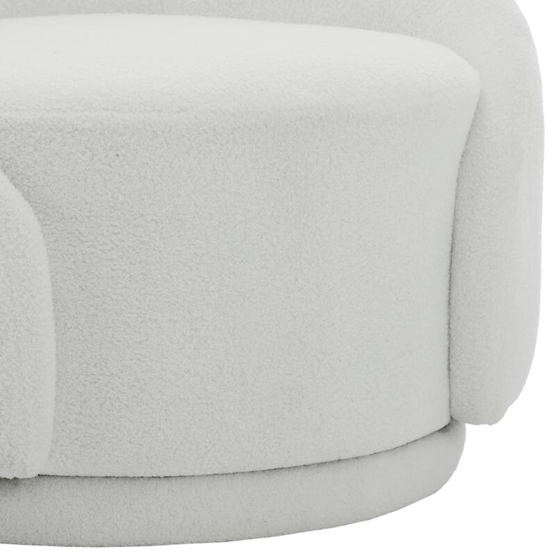 Modern Upholstered Swivel Barrel Chair Accent Lounge Chair