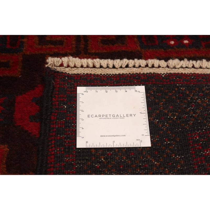 ECARPETGALLERY Hand-knotted Teimani Red Wool Rug - 6'1 x 9'4