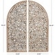 preview thumbnail 9 of 22, Brown Wooden Handmade Arched Floral Wall Decor with Intricate Carvings (Set of 2)