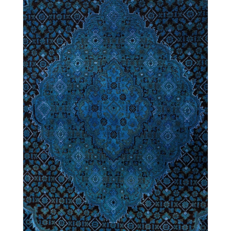 Fine Vibrance One-of-a-Kind Hand-Knotted Area Rug - Blue, 8' 10" x 12' 4" - 8' 10" x 12' 4"