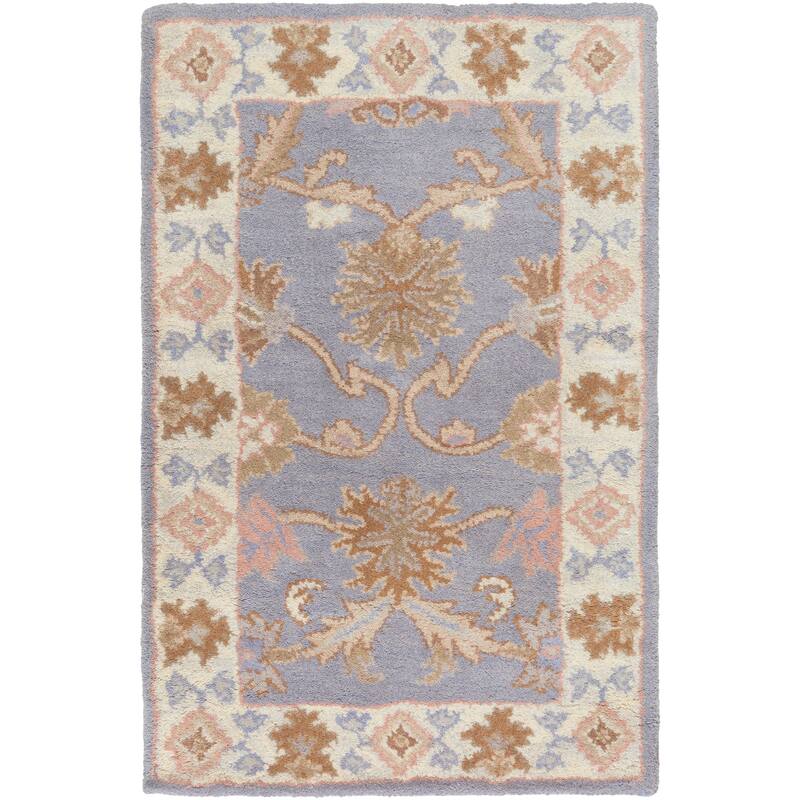 Handmade Nick Bordered Wool Area Rug