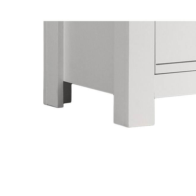 White Solid Wood Two-Drawer Nightstand Bedside Table Suitable for Room Living Room