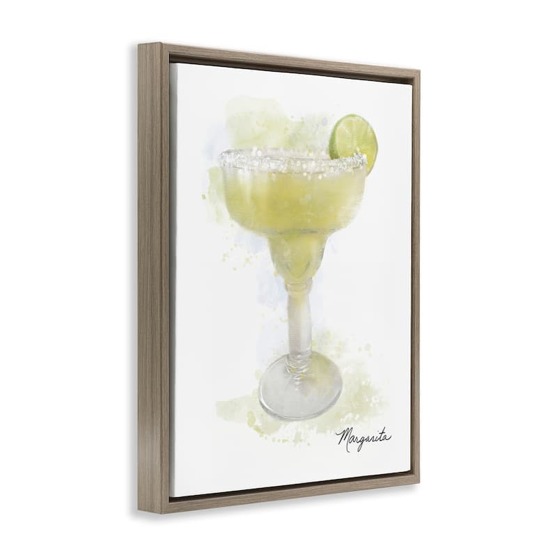 Stupell Soft Faded Margarita Framed Floater Canvas Wall Art Design By Matthew Piotrowicz
