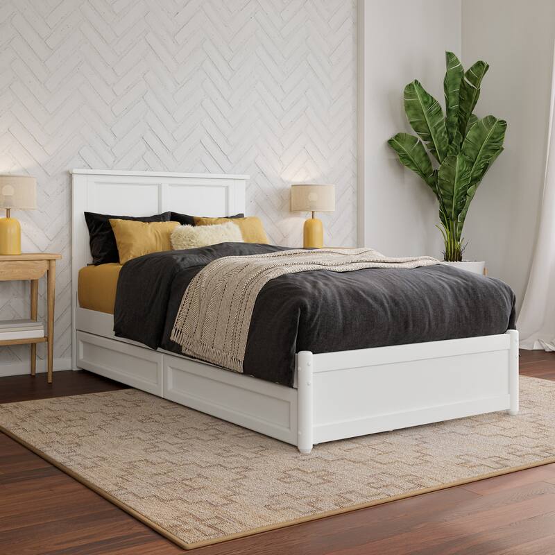 Felicity Platform Bed with Panel Footboard and Storage Drawers