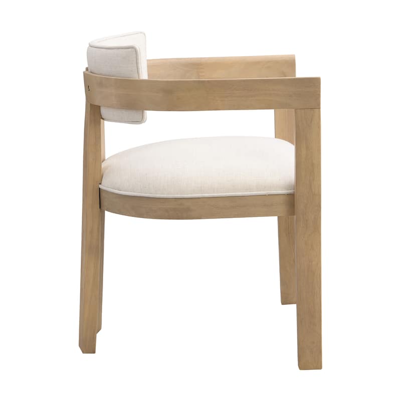 Christopher Knight Home - Modern 5-Piece Wooden Dining Set with Upholstered Linen Chairs