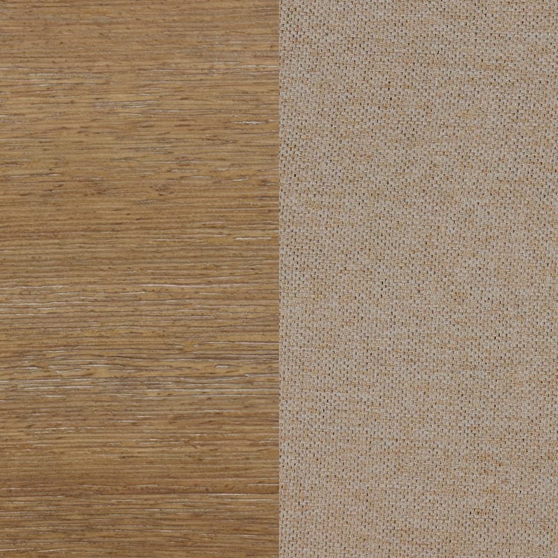 Chuck Scandinavian Upholstered Dining Chair with Curved Back with Cushion, Solid Wood Legs and Flax Upholstery