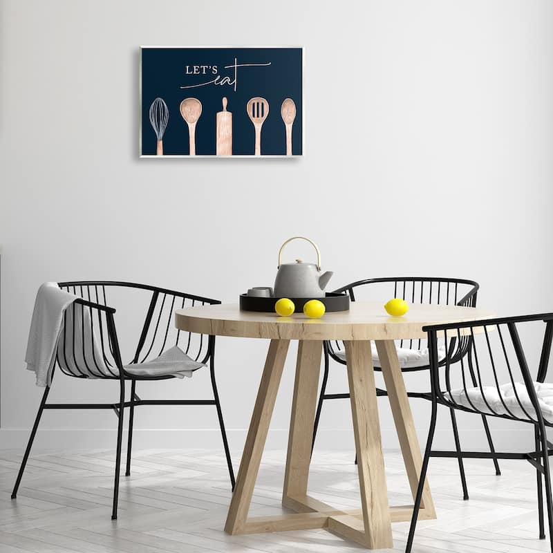 Stupell Let's Eat Kitchen Utensils Wall Plaque Art Design By Lux + Me Designs