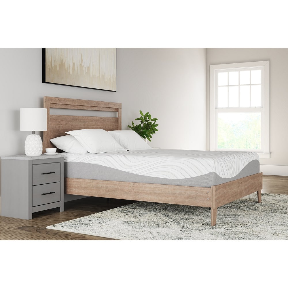 Signature Design by Ashley Memory Foam White 12 Inches Medium Mattress